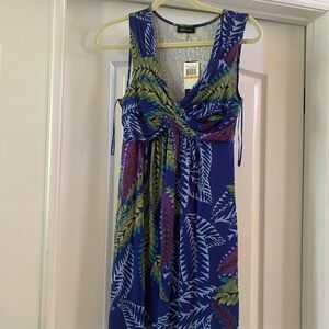 COPY - Blue and Green Patterned Women's Dress